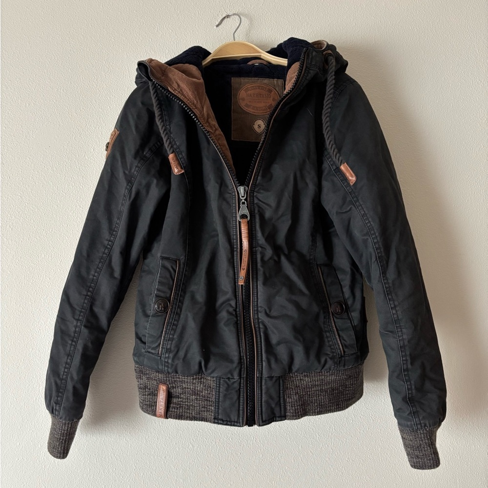 Naketano Blue Hooded Outdoor Jacket Size Small